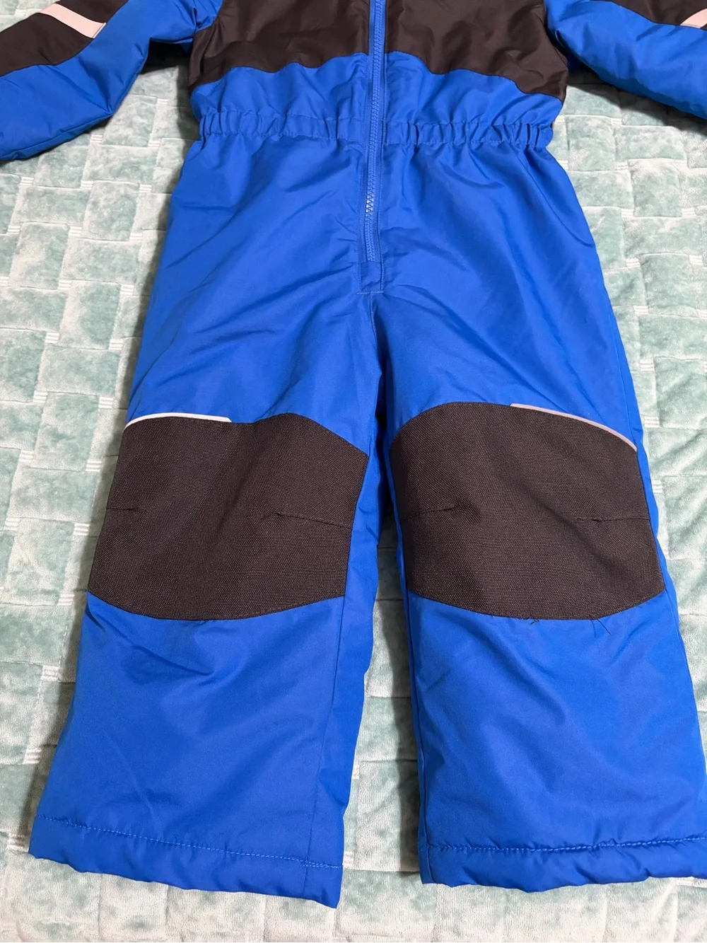 SwissTech Kids Insulated Snow Suit Blue Black Hooded Size 3T Winter Bib Overall